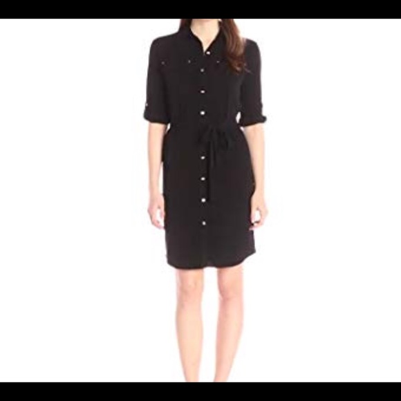 long sleeve button up dress